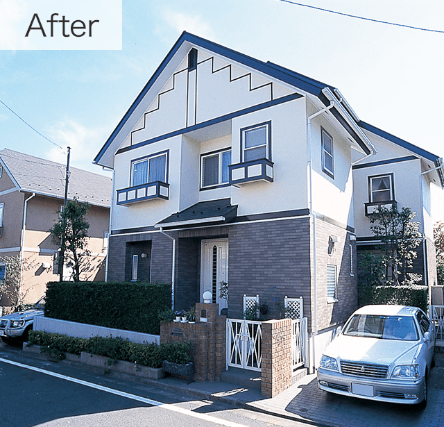 外壁と屋根 同時にリフォーム 35坪戸建