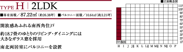 TYPE H 2LDKLʐρ^87.22㎥i26.38؁j